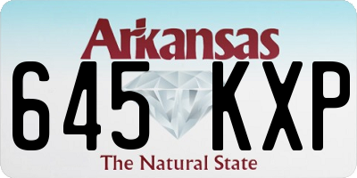 AR license plate 645KXP