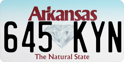 AR license plate 645KYN