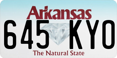 AR license plate 645KYO