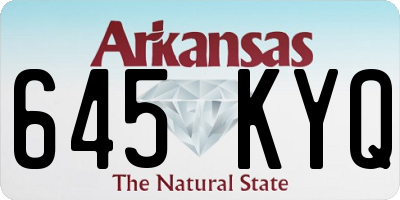 AR license plate 645KYQ