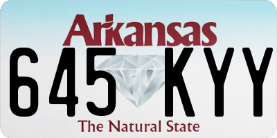 AR license plate 645KYY
