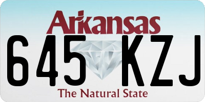 AR license plate 645KZJ