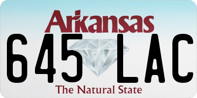 AR license plate 645LAC