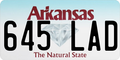 AR license plate 645LAD