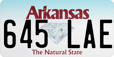 AR license plate 645LAE