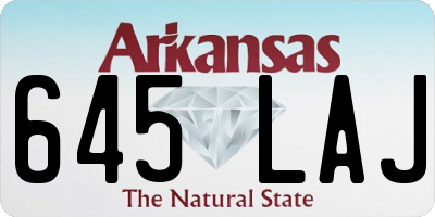 AR license plate 645LAJ