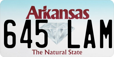 AR license plate 645LAM