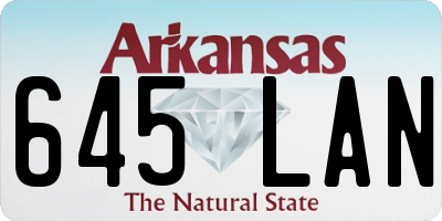 AR license plate 645LAN