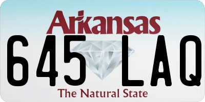 AR license plate 645LAQ