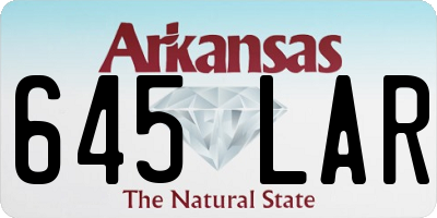 AR license plate 645LAR
