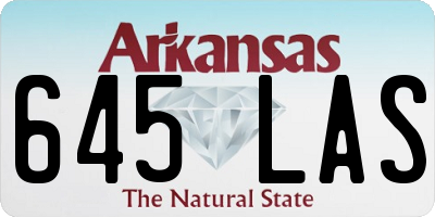 AR license plate 645LAS