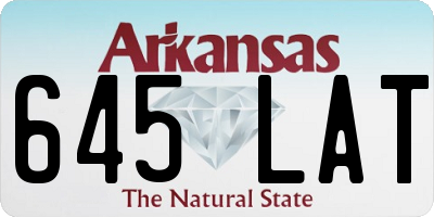 AR license plate 645LAT