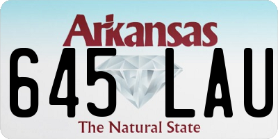 AR license plate 645LAU