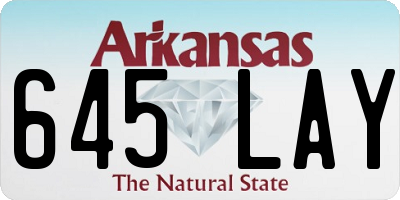 AR license plate 645LAY