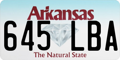 AR license plate 645LBA