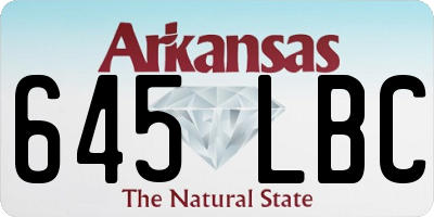 AR license plate 645LBC