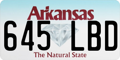 AR license plate 645LBD
