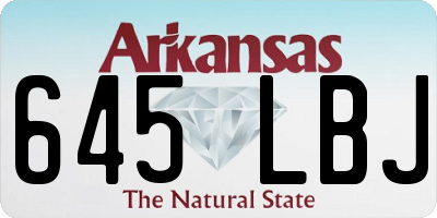 AR license plate 645LBJ