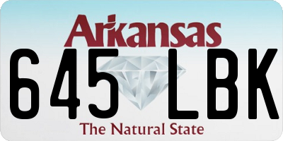AR license plate 645LBK