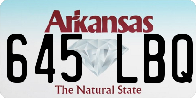 AR license plate 645LBQ