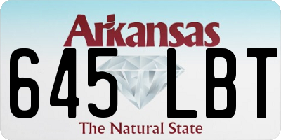 AR license plate 645LBT