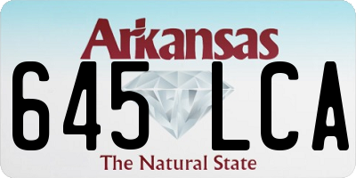 AR license plate 645LCA