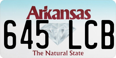 AR license plate 645LCB