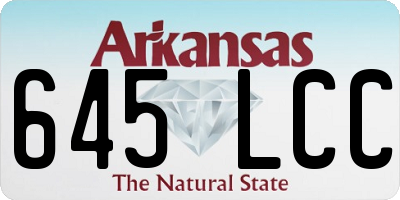 AR license plate 645LCC