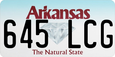 AR license plate 645LCG