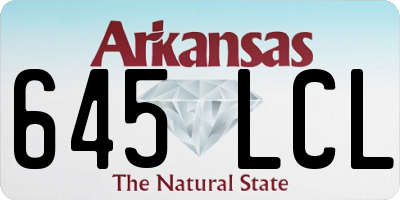 AR license plate 645LCL