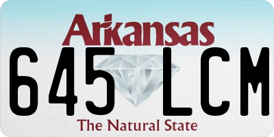 AR license plate 645LCM