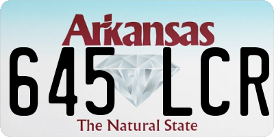 AR license plate 645LCR