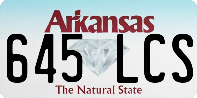 AR license plate 645LCS