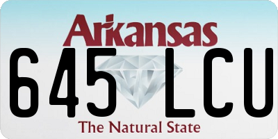 AR license plate 645LCU
