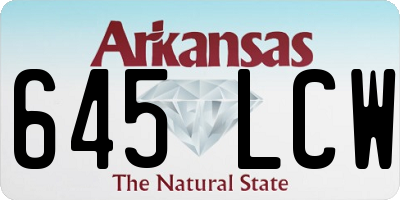 AR license plate 645LCW