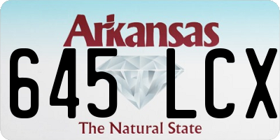 AR license plate 645LCX