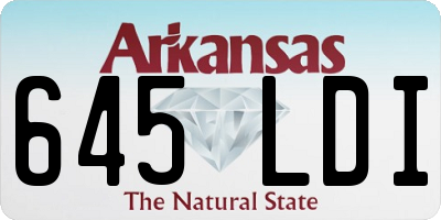 AR license plate 645LDI