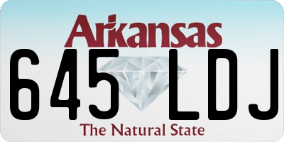 AR license plate 645LDJ