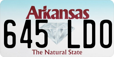 AR license plate 645LDO
