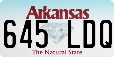 AR license plate 645LDQ