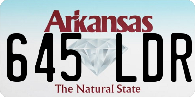 AR license plate 645LDR