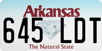 AR license plate 645LDT