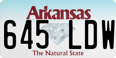 AR license plate 645LDW