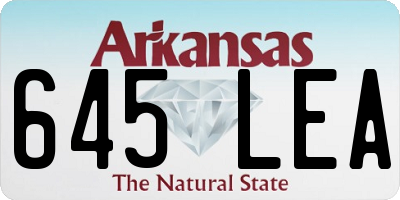 AR license plate 645LEA