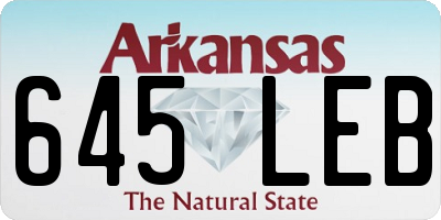 AR license plate 645LEB