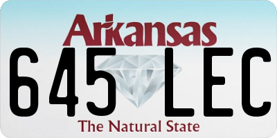 AR license plate 645LEC