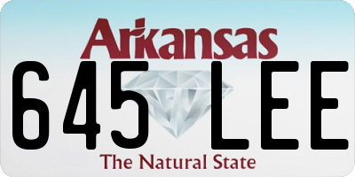 AR license plate 645LEE