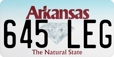 AR license plate 645LEG