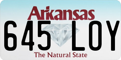 AR license plate 645LOY