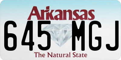 AR license plate 645MGJ